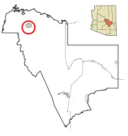 Location of Tonto Apache Reservation