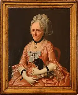 Old woman with her dog, c. 1765
