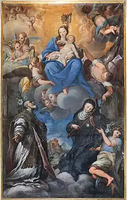 Apparition of the Madonna and Child to Saint Philip Neri and Juliana Falconieri by Giuseppe Nasini