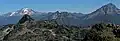 Glacier Peak (left), Bedal Peak (centered), and Sloan Peak (right) seen from the summit of Mt Dickerman.