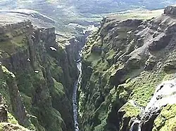 Downstream view of the canyon