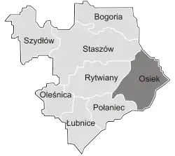 Location of Gmina Osiek