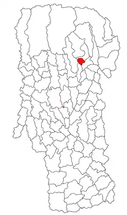 Location in Argeș County
