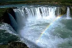 Goðafoss seen from the Eastern bank in summer