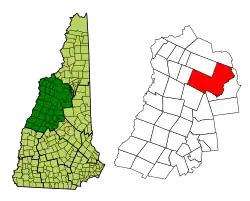 Location in Grafton County, New Hampshire
