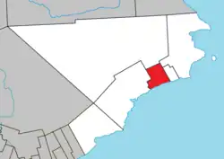Location within Le Rocher-Percé RCM
