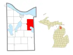 Location within Cheboygan County