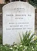 Grave of David Roberts in West Norwood Cemetery
