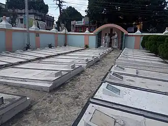 Graveyard at the Basilica of the Holy Rosary in Bandel, West Bengal.