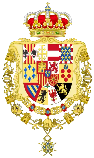 Coat of arms of Alfonso XIII (1924/1931)[70][71]