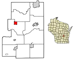 Location of Princeton in Green Lake County, Wisconsin.