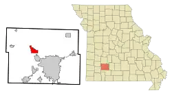 Location of Willard, Missouri