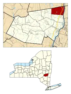 Location in Greene County and the state of New York