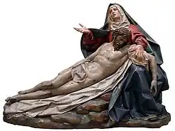 Pietà by Gregorio Fernández, 1616–1619, National Sculpture Museum, painted wood for a processional float