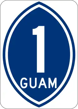 Guam Highway 1 marker