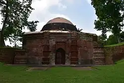 Front view of the gate