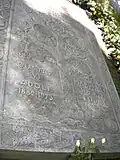 Close-up of the grave of King Gustaf VI Adolf, Queen Louise and Crown Princess Margareta