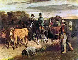 Gustave Courbet, Farmers of Flagey on the Return from the Market, 1850, oil on canvas, 208.5 × 275.5 cm.