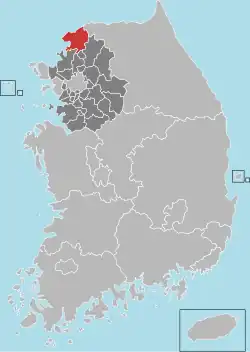 Location in Gyeonggi Province