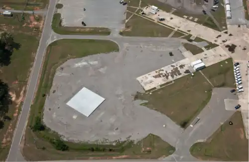 Concrete cap after decommissioning in 2011