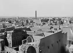 The leaning minaret of Great Mosque of al-Nuri gave Mosul its nickname "the hunchback" (الحدباء al-Ḥadbāˈ)