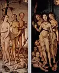 Hans Baldung, Three Ages of Man and Three Graces, 1540–1545, Prado[7]