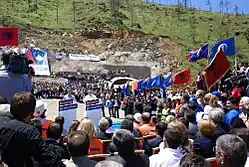 Opening of the Thirrë-Kalimash tunnel (2009)