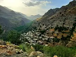 A typical Kurdish village in Hawraman, Kurdistan Province, Iran