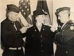 Army WAAC being promoted