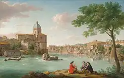 San Giovanni dei Fiorentini; likely 1723, oil on canvas, 45.8 x 71 cm.