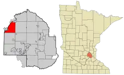 Location of Greenfield within Hennepin County, Minnesota
