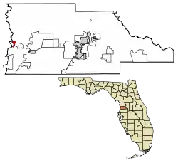 Location of Bayport in Hernando County, Florida.