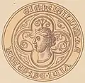 One-sided seal of Haakon as Duke from 1298.