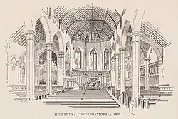 Highbury Chapel interior 1902