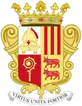 Coat of arms of the French Co-Prince of Andorra (historical), c. 1870–1959