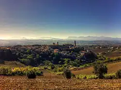 A view of historical center of Morrovalle from "colli bella vista" (Nice view hills)