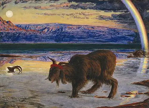 William Holman Hunt , The Scapegoat , 1854–1855