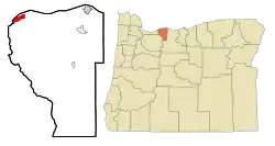 Location in Oregon