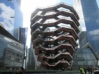 Vessel, by Thomas Heatherwick, is composed of multiple stairways and landings