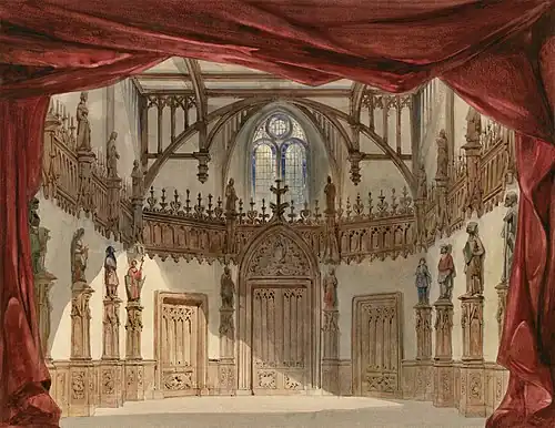 Image 182Set design for Act 2 of Les Burgraves, by Humanité René Philastre and Charles-Antoine Cambon (restored by Adam Cuerden) (from Wikipedia:Featured pictures/Culture, entertainment, and lifestyle/Theatre)