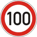 C-033-100 Speed limit (100 km/h)