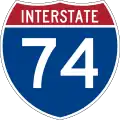 Interstate 74 marker