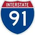 Interstate 91 marker