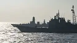 INS Chennai during Malabar 2020.