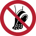 P035 – Do not wear metal-studded footwear