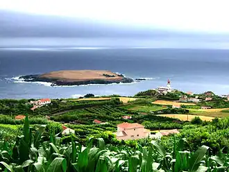 The islet of the parish of Topo is the extreme easterly extension of the island of São Jorge, as seen from the villa of Topo