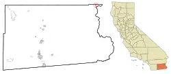 Location in Imperial County and the state of California