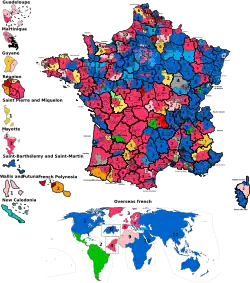 Political party of incumbent deputies