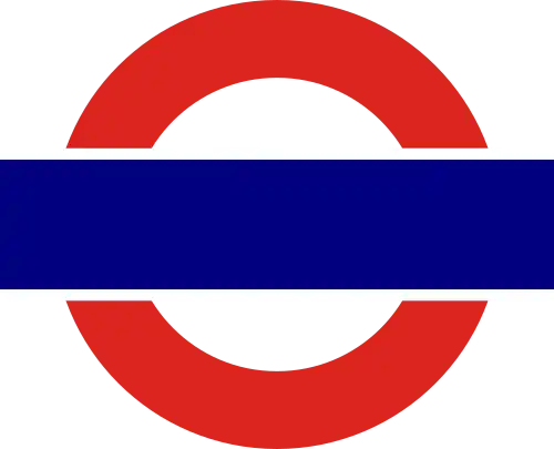 White-and-blue train at a station