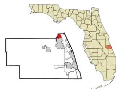 Location in Indian River County and the state of Florida